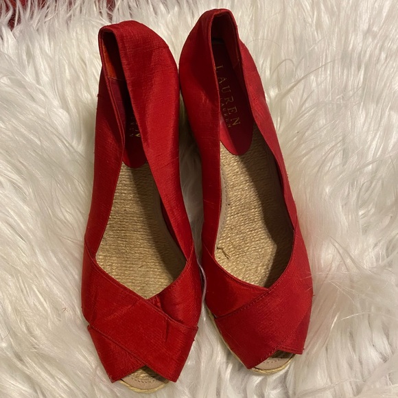 Ralph Lauren Cecilia Espadrille Wedges - Picture 8 of 12